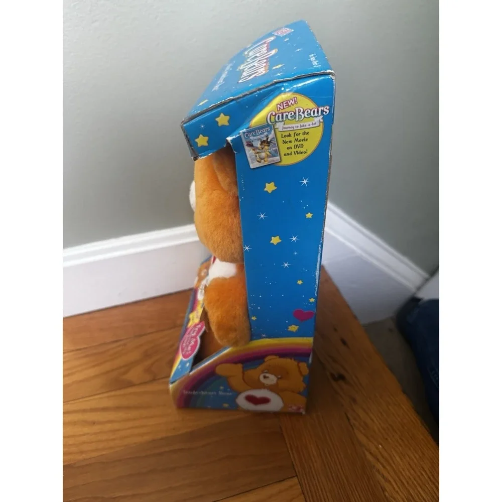 Vintage Care Bears Talking Tenderheart Bear NIB With VHS Tape Damaged Box 2004